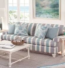 Striped Sofa Ideas For A Coastal Nautical Beach Style Living Room Design Coastal Style Living Room Striped Sofa Braxton Culler