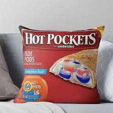 Hot Pockets Tide Pod Meme Throw Pillow By Madgeik Funny Food Memes Hot Pockets Weird Food