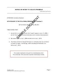 When an individual dies without a will in south africa, the estate is distributed according to the intestate succession act. Notice Of Intent To Vacate Premises South Africa Legal Templates Agreements Contracts And Forms
