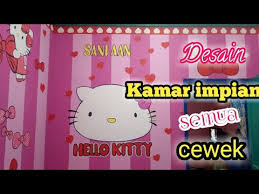 Koleksi gambar hello kitty lucu dan imut. 20 Lukisan Dinding Kamar Hello Kitty Rudi Gambar
