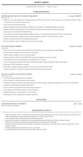 Resume sample format and template or biodata or curriculum vitae (cv) format of for chemistry . Quality Control Chemist Resume Sample Mintresume