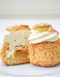 Windbeutel Mit Karamell Und Birne Choux Au Caramel Beurre Sale Et Poire La Paticesse Der Patisserie Blog Leckere Torten Windbeutel Backrezepte