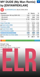Recipe made by kahuna from a&l; Comparing E Liquid Calculators Best Diy E Liquid Calculators Diy Or Die Vaping