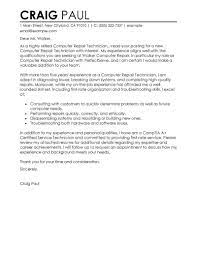 Application Letter For Computer Technician Position