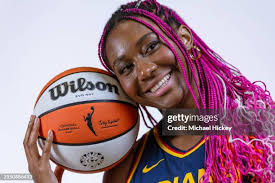 Grace Berger of the Indiana Fever poses for a photo at Gainbridge... News  Photo