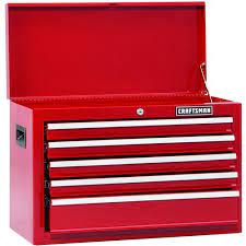 Craftsman 114262 Top Chest 5 Drawer Red Sears Outlet Drawers Craftsman Wooden Buildings