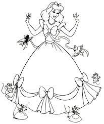 These coloring pages are normal suitable for girls, but boys are not exception. Cinderella Dress Coloring Page Coloring Home