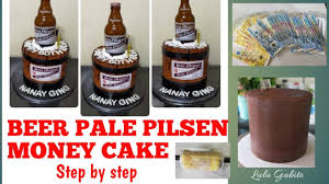 San Miguel Beer Pale Pilsen Money Cake Step By Step Tutorial Fondant Cake Pang Negosyo Youtube