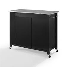 Kitchen carts, stationary islands with butcher block tops, baker's racks, swing out bars and matching bar stools, and more. Crosley Savannah Stainless Steel Top Full Size Kitchen Island Cart Gray Stainless Steel Home Kitchen Kitchen Dining Room Furniture Sek Pro De