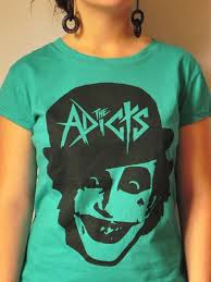 The Adicts Joker Punk Rock Band Tee T Shirt Green By Rabieta 17 00