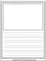 Free Primary Lined Writing Paper With Drawing Art Box Free4classrooms