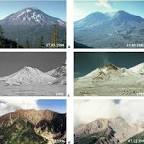 Image of Mt St Helens before and after