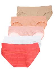 Secret Treasures Womens Seamless Bikini Panty 5 Pack Walmart Com