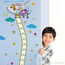 Fire Truck Aerial Ladder Height Measurement Wall Sticker Kids Boys Room Nursery Growth Chart Wall Decal Cartoon Animal Wallpaper Flower Wall Stickers