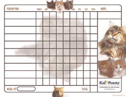 Behavior Charts Cats Theme Kid Pointz