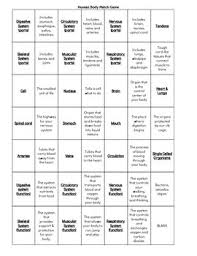 human body match game human body systems skeletal system