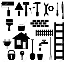 Set Schwarz Mit Isoliertem Werkzeug Silhouette Fur Haus Und Garten Reparatur Lizenzfrei Nutzbare Vektorgrafiken Clip Arts Illustrationen Image 12333919