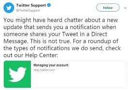 Select delete for you and the message will be deleted. Viral Tweet Tricks Users Into Thinking Twitter Will Notify You If Someone Shares Your Post Via Dm Daily Mail Online