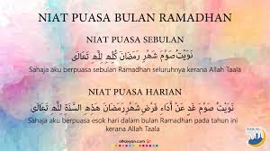 Barangsiapa puasa sehari di bulan rajab, maka alloh akan memberi minum dari air sungai itu. 2. Niat Puasa Bulan Ramadhan Alhayyan Com