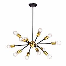 Shop the latest black and gold chandeliers and choose from top modern and contemporary designer brands at ylighting. Lorena Sputnik Black Metallic Gold Chandelier