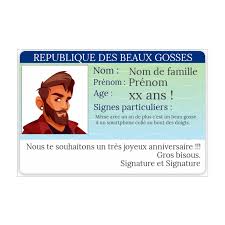 Carte Anniversaire Carte Identite Humour 18 Gratuit A Imprimer Carte 3267