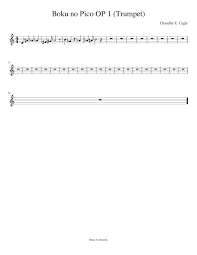 Its like 5 seconds of boku no pico. Boku No Pico Op 1 Trumpet Sheet Music For Piano Solo Musescore Com