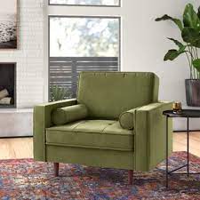 Newrhodes green upholstered velvet dining chair. Modern Contemporary Olive Green Accent Chair Allmodern