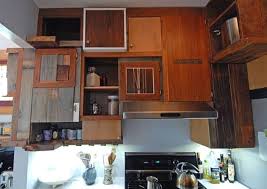 Laminate countertops were removed in favor of ikea's affordable oak option (from $169 for 96 7/8l; Salvaged Kitchen Cabinets Insteading