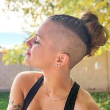 The good news about a trend like this is that you can create it with any hair type: Undercut Hairstyle Bun Undercut Hairstyles Undercut Long Hair Long Hair Styles