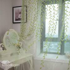Black And White Checkered Sheer Curtains New Arrival Fresh Green Leaves Pattern Custom Sheer Curtain Beddinginn Com Curtains Living Room Green Curtains Curtains