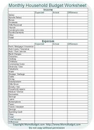 Monthly Household Budget Worksheet Free Printable Worksheet From Momsbudget Com Budgeting Worksheets Budgeting Worksheets Free Household Budget Worksheet