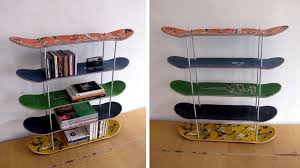 10 Idees Diy Avec Des Planches De Skateboard Diy Meuble Rangement Planches De Skateboard