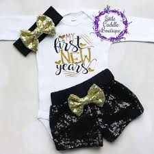 My First New Year S Baby Shorts Outfit Short Outfits Baby Shorts New Years Outfit