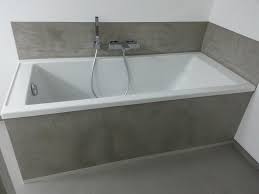 Habillage Baignoire Beton Cire Atelier Des Sols Photo N 22 Domozoom Baignoire Beton Baignoire Beton Cire