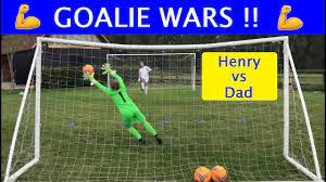 Goalie Wars Henry Vs Dad Who Will Win This Goalkeeping Competition Dad Vs Son Challenge Youtube