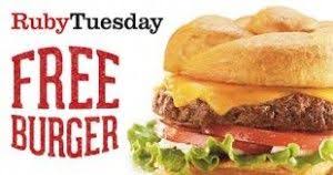 Free Burger Or Garden Bar Entree At Ruby Tuesday On Your Birthday Ruby Tuesdays Burger Free Birthday Stuff