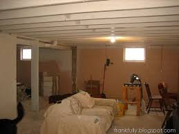 Frankfully Our Unfinished Basement Basement Living Rooms Cheap Basement Remodel Basement Guest Rooms