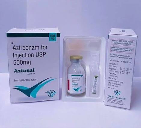 500mg Aztreonam For Injection USP, Packaging Size: 1 Vial at ₹ 200/piece in Mumbai
