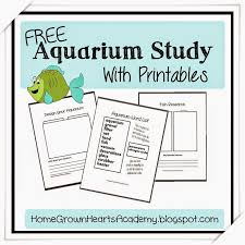 Free Aquarium Study With Printables Free Homeschool Printables Homeschool Study Elementary Printables