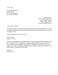 The Best Notice To Vacate Apartment Letter Sample And Pics In 2020 Letter Templates Simple Cover Letter Template Being A Landlord
