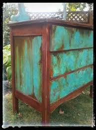 Sk S Copper Patina And Oak Bath Vanity Painted Furniture Chalk Paint Furniture Diy Furniture Redo