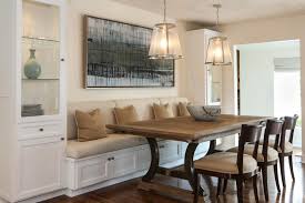 Transitional Dining Room Is Relaxed Family Friendy Transitional Dining Room Dining Room Bench Kitchen Banquette