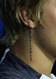 Justin Bieber Birthday Party At The Omnia Nightclub At Caesars Palace In Las Vegas After Getting Roasted 10 Pic Neck Tattoo Justin Bieber Neck Tattoo Tattoos
