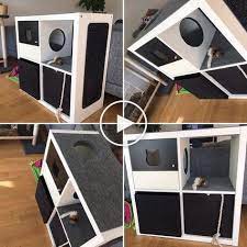 de ikea etagere kallax un kletterbaum pour le chat bricole katzen katzen2019 katzenvideo katzengif ikea cat pet furniture cat hacks