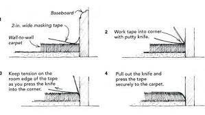 Run your tape along the entire length of the carpet, beneath the baseboards you intend to paint. Painting Next To Carpet Fine Homebuilding