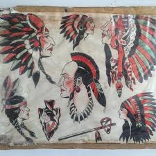 1950 S Zeis Indian Sheet Native American Tattoo Designs Traditional Tattoo Flash American Traditional Tattoo