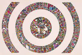 The original drawing made by pencil and ink, colored on photoshop. Ripple Effect Drawing By Karl Vischer