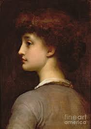 Portrait Of A Young Girl by Frederic Leighton