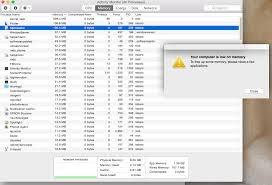 Our computers start to get slower and slower and we can't understand why. Low Memory Warning With Nothing Open Apple Community