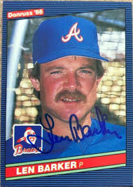 Len Barker Signed 1986 Donruss Baseball Card